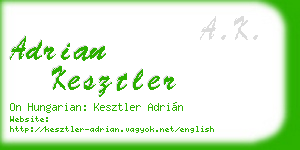 adrian kesztler business card