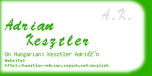 adrian kesztler business card